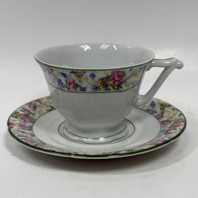Vintage Teacup & Saucer porcelain Made in Portugal