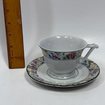 Vintage Teacup & Saucer porcelain Made in Portugal