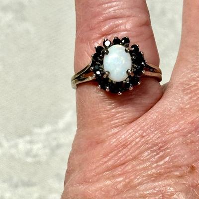 Sterling Opal Ring size 6.75 -could easily be sized up or down