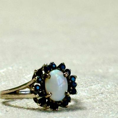 Sterling Opal Ring size 6.75 -could easily be sized up or down