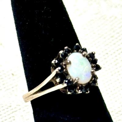 Sterling Opal Ring size 6.75 -could easily be sized up or down