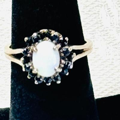 Sterling Opal Ring size 6.75 -could easily be sized up or down