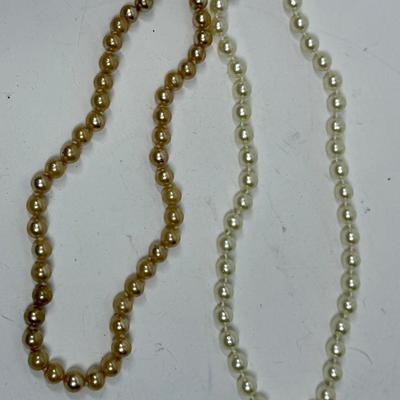 Vintage Faux Pearl Strand Necklaces