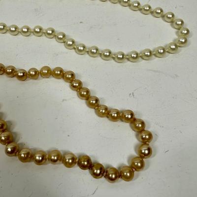 Vintage Faux Pearl Strand Necklaces