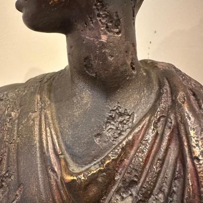 Classical Goddess Bust Sculpture – Bronze Finish