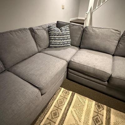 Like new light blue sectional sofa