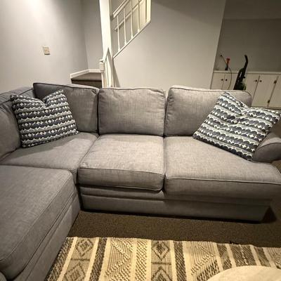 Like new light blue sectional sofa