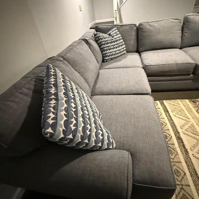 Like new light blue sectional sofa