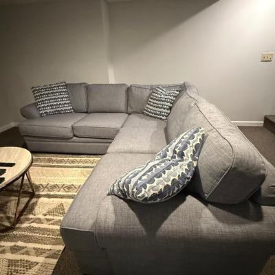 Like new light blue sectional sofa