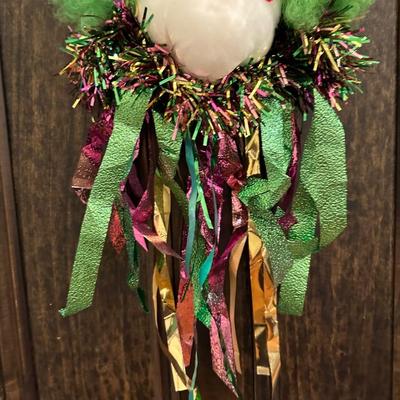 Mardi Gras Decor Lot – Clown & Feathered Wreaths