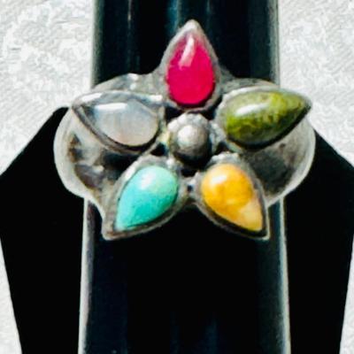 Vintage Sterling Barse Ring- SZ 8