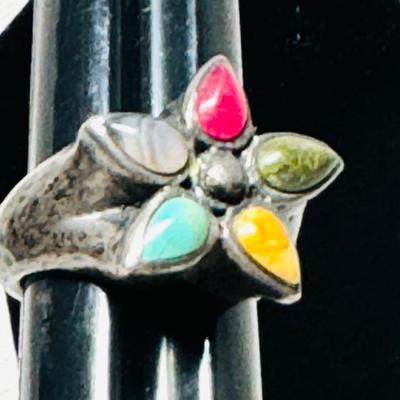 Vintage Sterling Barse Ring- SZ 8