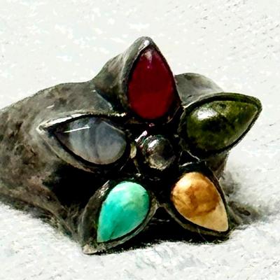Vintage Sterling Barse Ring- SZ 8