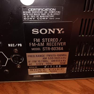 SONY FM/AM RECEIVER STR-6036 A