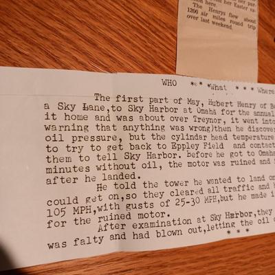 LEATHER PILOT CAP, TROPHIES AND NEWS ARTICLES REGARDING THE FATHER OF 2 SISTERS