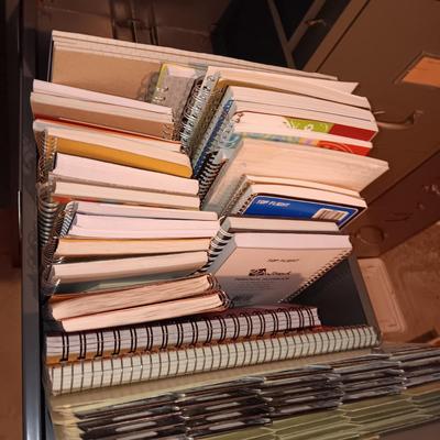 VARIOUS SIZES OF SPIRAL NOTEBOOKS