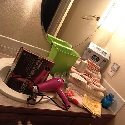 CONAIR HAIR DRYER, TOWELS AND MORE