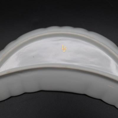 Vintage LJ Crescent Shaped Porcelain Dish