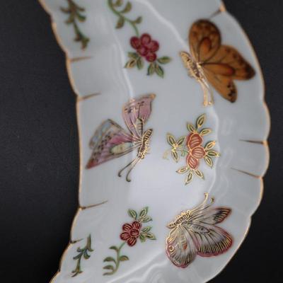 Vintage LJ Crescent Shaped Porcelain Dish