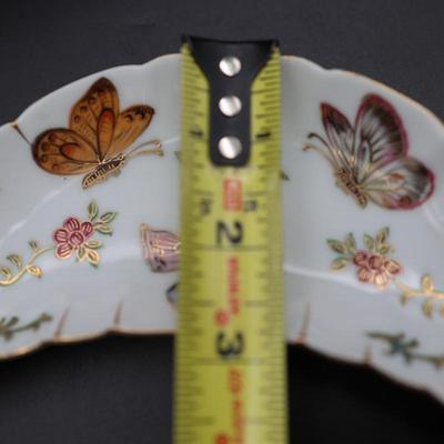 Vintage LJ Crescent Shaped Porcelain Dish