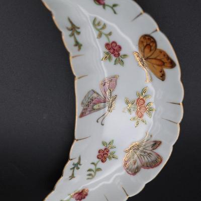 Vintage LJ Crescent Shaped Porcelain Dish