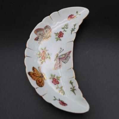 Vintage LJ Crescent Shaped Porcelain Dish