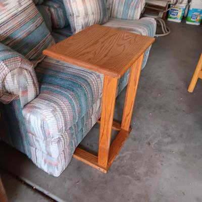 LOVE SEAT AND WOODEN SIDE TABLE