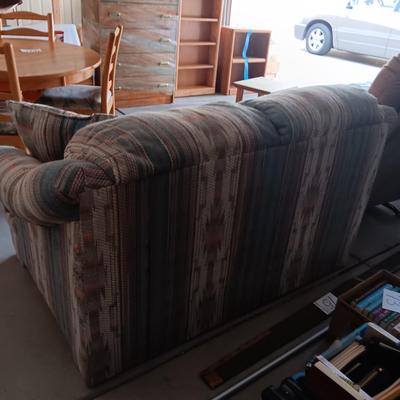 LOVE SEAT AND WOODEN SIDE TABLE