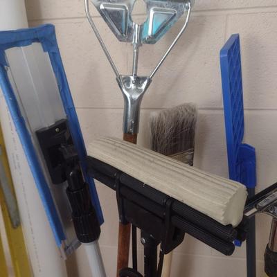 Collection of Cleaning Tools includes Holding Rack