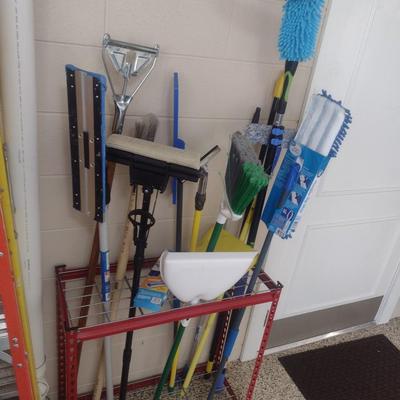 Collection of Cleaning Tools includes Holding Rack