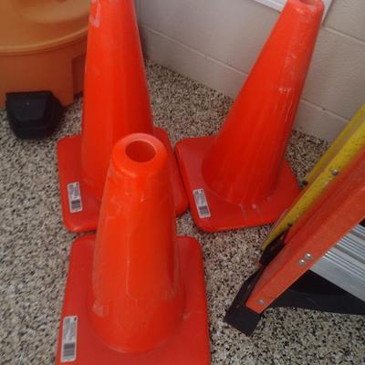 Set of Three Safety Traffic Cones