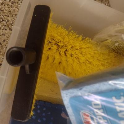 Collection of Sponges, Brushes and Other Cleaning Accessories