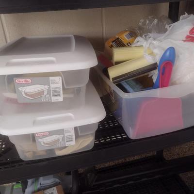 Collection of Sponges, Brushes and Other Cleaning Accessories