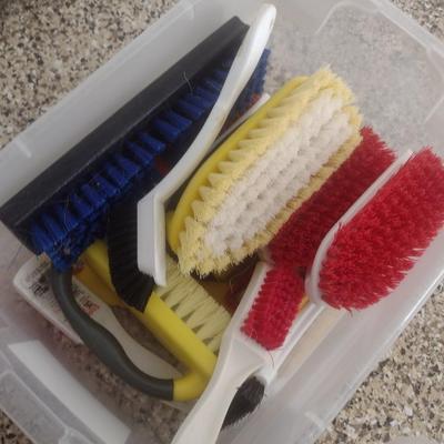 Collection of Sponges, Brushes and Other Cleaning Accessories