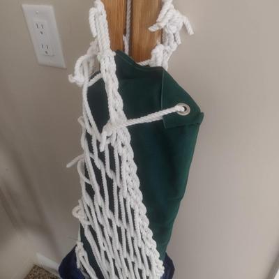 Teak and Fabric Hammock