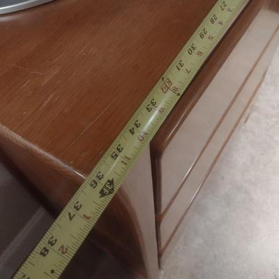Wood Finish Kinder Craft Three Drawer Dresser