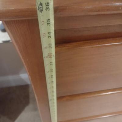 Wood Finish Kinder Craft Three Drawer Dresser