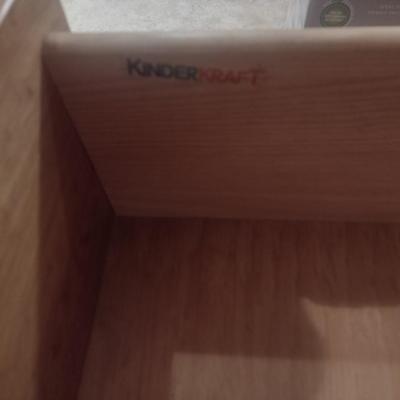 Wood Finish Kinder Craft Three Drawer Dresser