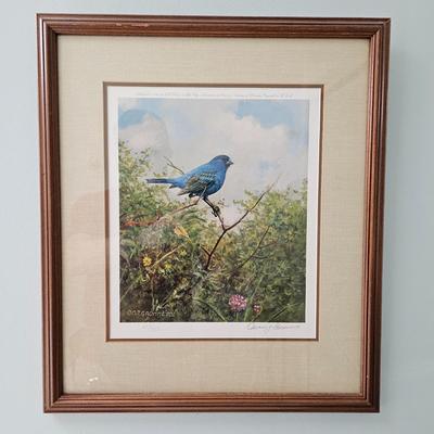 Bluebird Print by O.J. Gromme - Signed/Numbered (PB-JS)