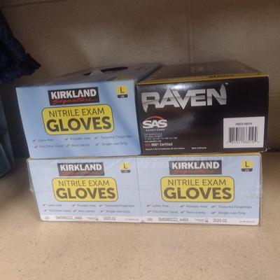 Boxes of Nitrile Exam Gloves
