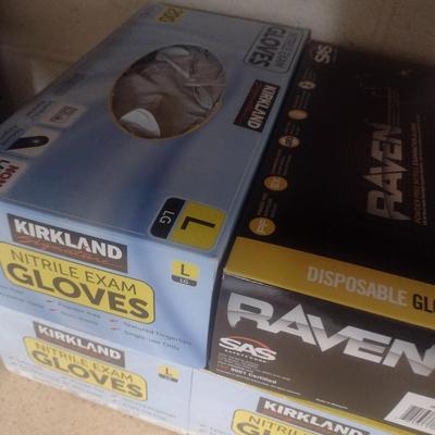 Boxes of Nitrile Exam Gloves