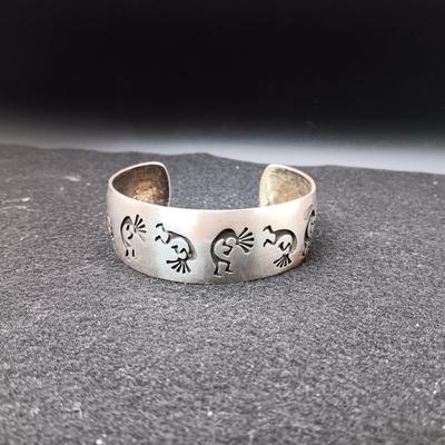 WIDE STERLING SILVER CUFF BRACELET 38.80g
