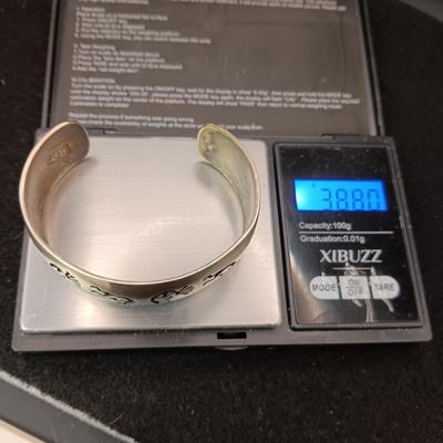 WIDE STERLING SILVER CUFF BRACELET 38.80g