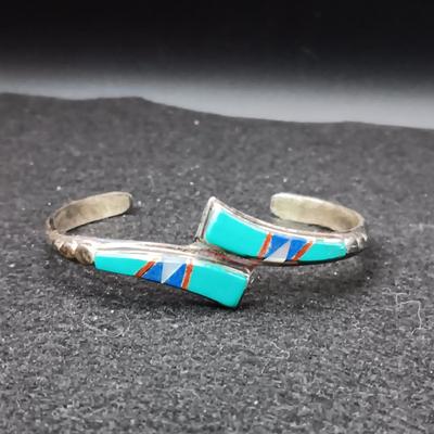 STERLING SILVER AND TURQUOISE BRACELET