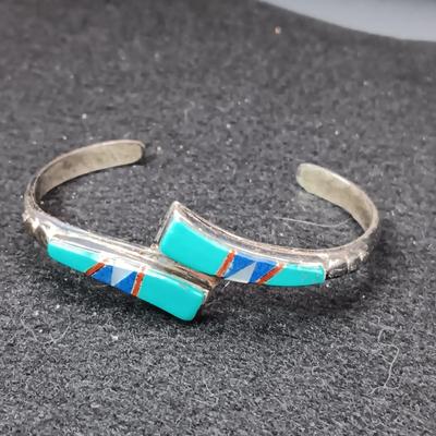 STERLING SILVER AND TURQUOISE BRACELET
