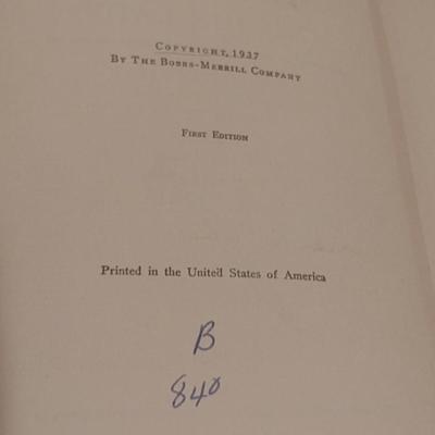 Early 1937 Print First Edition Personal Note by Author Archibald Rutledge 'My Colonel and His Lady' Boss-Merrill Company