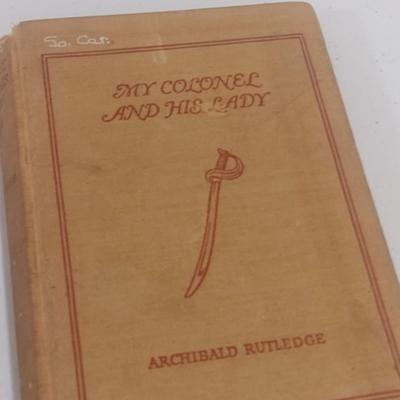 Early 1937 Print First Edition Personal Note by Author Archibald Rutledge 'My Colonel and His Lady' Boss-Merrill Company