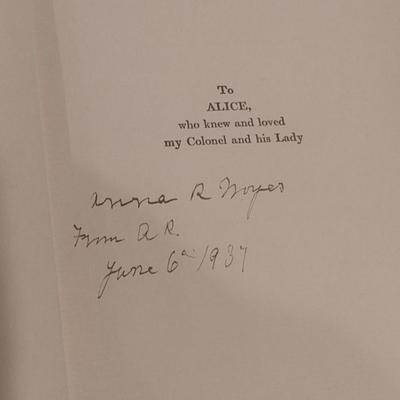 Early 1937 Print First Edition Personal Note by Author Archibald Rutledge 'My Colonel and His Lady' Boss-Merrill Company
