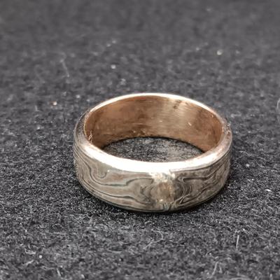 14K AND STERLING RING SIZE 9 1/2 WEIGHT 11.33g