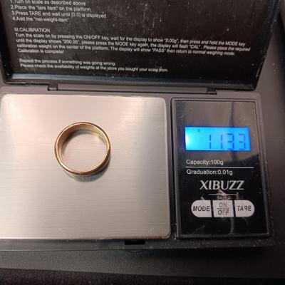 14K AND STERLING RING SIZE 9 1/2 WEIGHT 11.33g